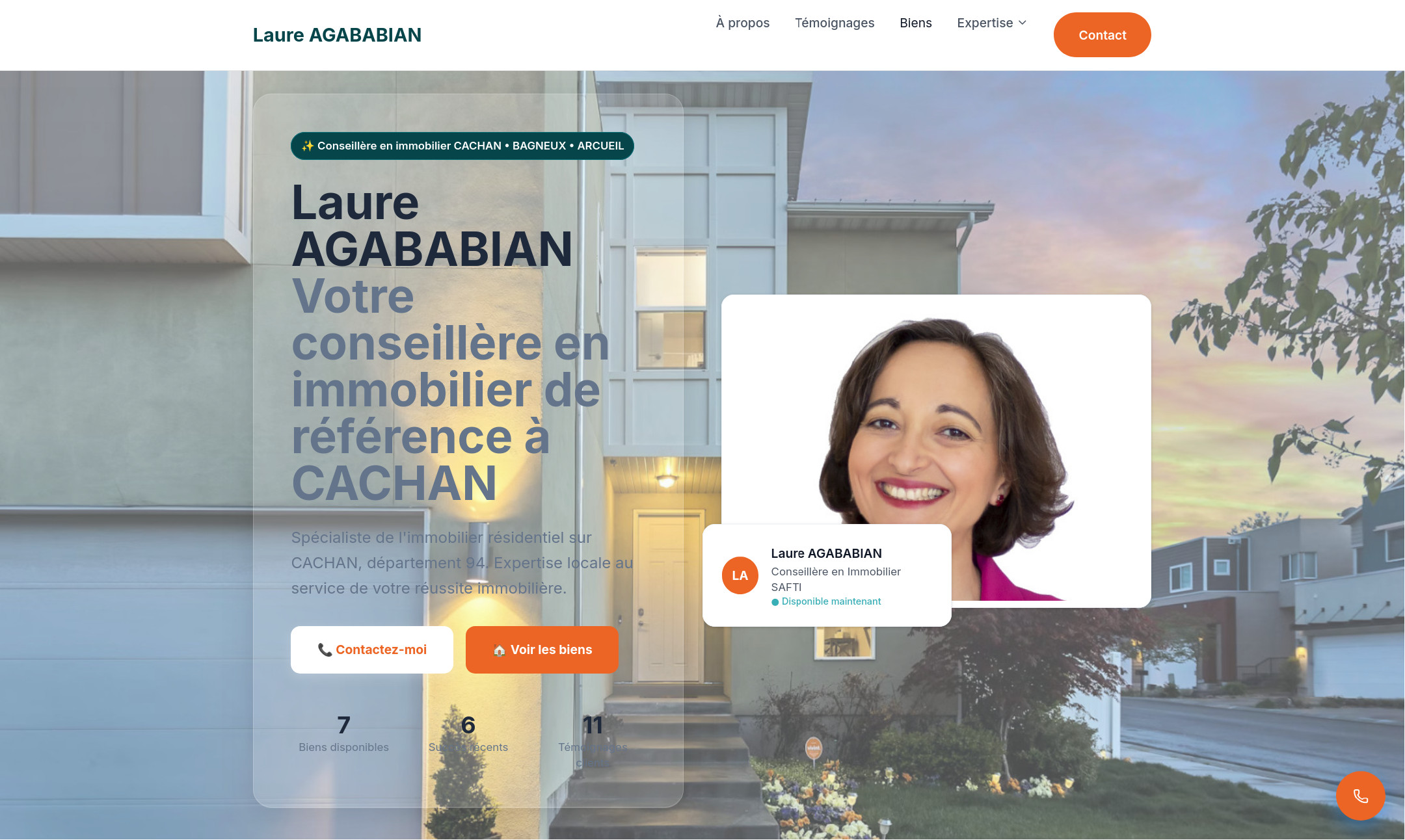 Aperçu du site de Laure Agababian